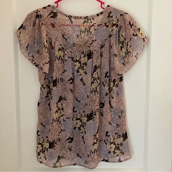Urban Outfitters | Lux Floral Sheer Blouse Size S - Picture 2 of 7